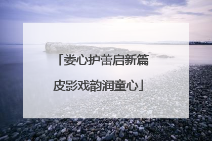 娄心护蕾启新篇 皮影戏韵润童心