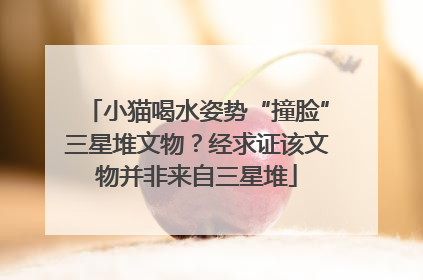 小猫喝水姿势“撞脸”三星堆文物？经求证该文物并非来自三星堆
