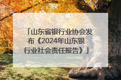 山东省银行业协会发布《2024年山东银行业社会责任报告》
