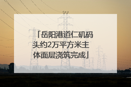 岳阳港道仁矶码头约2万平方米主体面层浇筑完成