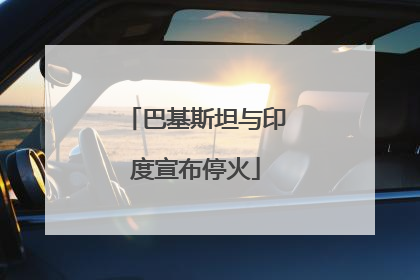 巴基斯坦与印度宣布停火