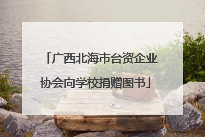 广西北海市台资企业协会向学校捐赠图书