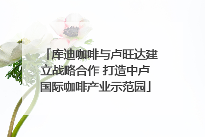 库迪咖啡与卢旺达建立战略合作 打造中卢国际咖啡产业示范园