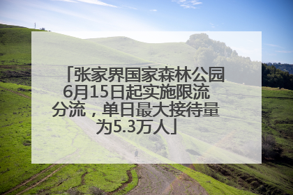 张家界国家森林公园6月15日起实施限流分流，单日最大接待量为5.3万人