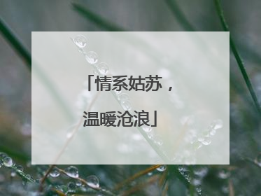 情系姑苏，温暖沧浪