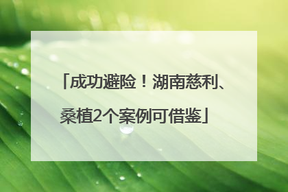 成功避险！湖南慈利、桑植2个案例可借鉴