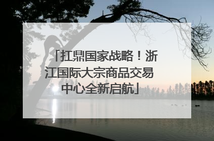 扛鼎国家战略！浙江国际大宗商品交易中心全新启航