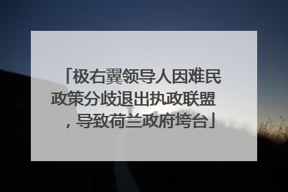 极右翼领导人因难民政策分歧退出执政联盟，导致荷兰政府垮台