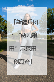新疆兵团：“两吨粮田”示范田创高产