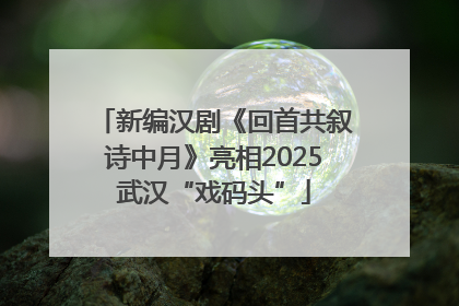 新编汉剧《回首共叙诗中月》亮相2025武汉“戏码头”