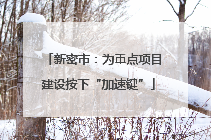 新密市：为重点项目建设按下“加速键”