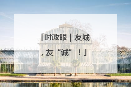 时政眼｜友城，友“诚”！