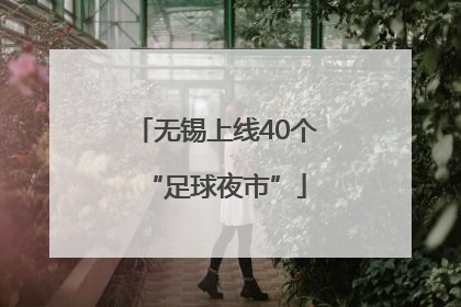 无锡上线40个“足球夜市”