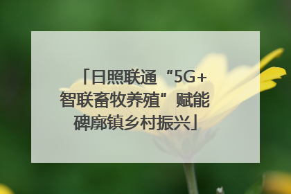 日照联通“5G+智联畜牧养殖”赋能碑廓镇乡村振兴
