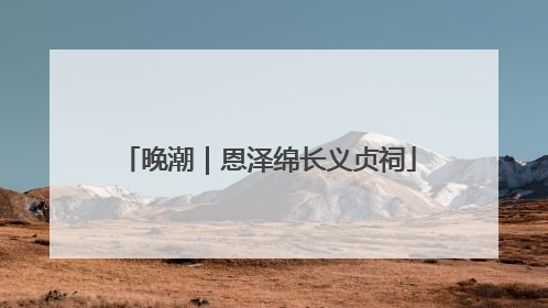 晚潮｜恩泽绵长义贞祠