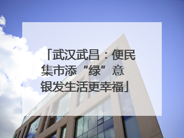 武汉武昌：便民集市添“绿”意 银发生活更幸福