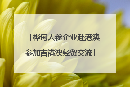 桦甸人参企业赴港澳参加吉港澳经贸交流