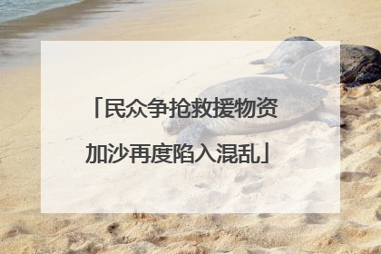 民众争抢救援物资 加沙再度陷入混乱