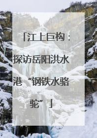江上巨构：探访岳阳洪水港“钢铁水骆驼”