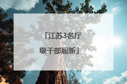 江苏3名厅级干部履新