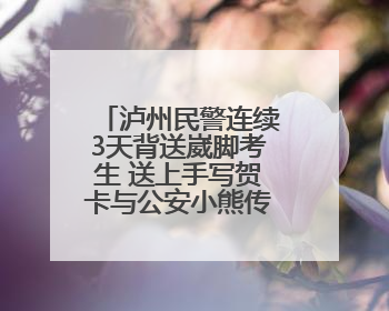 泸州民警连续3天背送崴脚考生 送上手写贺卡与公安小熊传递祝福丨2025四川高考