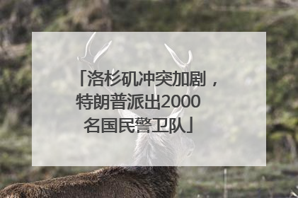 洛杉矶冲突加剧，特朗普派出2000名国民警卫队