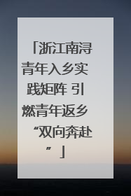 浙江南浔青年入乡实践矩阵 引燃青年返乡“双向奔赴”