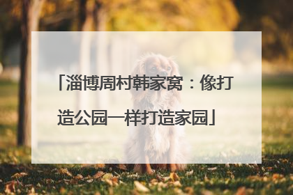 淄博周村韩家窝：像打造公园一样打造家园