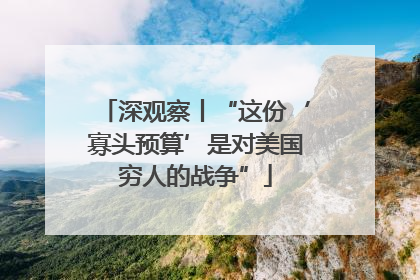 深观察丨“这份‘寡头预算’是对美国穷人的战争”