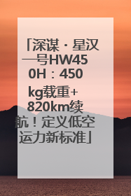 深谋・星汉一号HW450H：450kg载重+ 820km续航！定义低空运力新标准