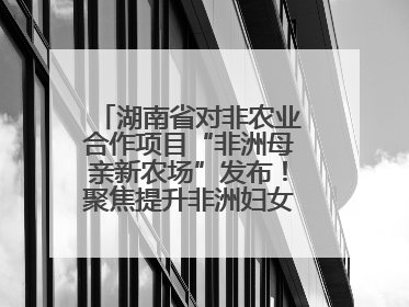 湖南省对非农业合作项目“非洲母亲新农场”发布！聚焦提升非洲妇女能力与家庭福祉