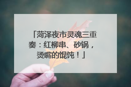 菏泽夜市灵魂三重奏：红柳串、砂锅，烫嘴的馄饨！