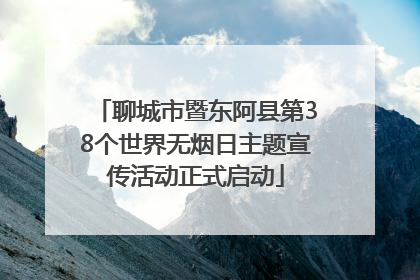 聊城市暨东阿县第38个世界无烟日主题宣传活动正式启动