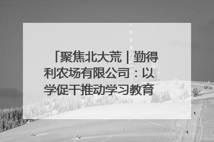 聚焦北大荒｜勤得利农场有限公司：以学促干推动学习教育“升温提速”