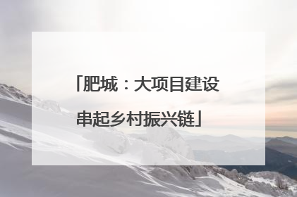 肥城：大项目建设串起乡村振兴链
