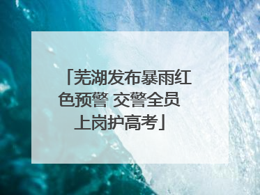 芜湖发布暴雨红色预警 交警全员上岗护高考
