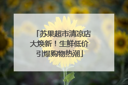苏果超市清凉店大焕新！生鲜低价引爆购物热潮