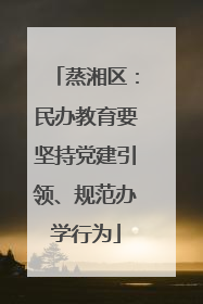 蒸湘区：民办教育要坚持党建引领、规范办学行为