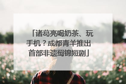 诸葛亮喝奶茶、玩手机？成都青羊推出首部非遗蜀锦短剧