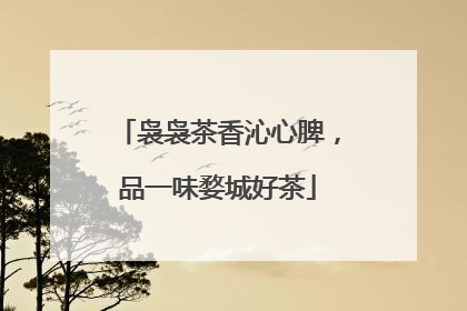 袅袅茶香沁心脾，品一味婺城好茶