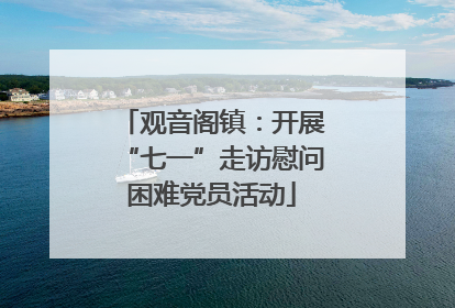 观音阁镇：开展“七一”走访慰问困难党员活动