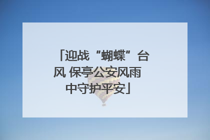迎战“蝴蝶”台风 保亭公安风雨中守护平安