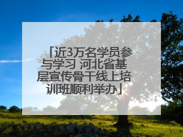 近3万名学员参与学习 河北省基层宣传骨干线上培训班顺利举办