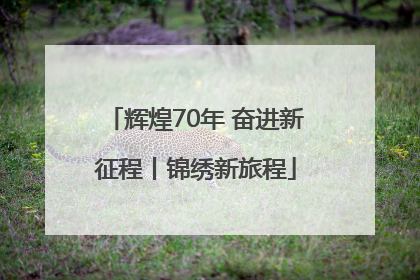 辉煌70年 奋进新征程丨锦绣新旅程