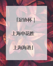 足协杯｜上海申花胜上海海港