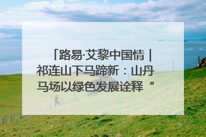 路易·艾黎中国情｜祁连山下马蹄新：山丹马场以绿色发展诠释“两山”理论实践