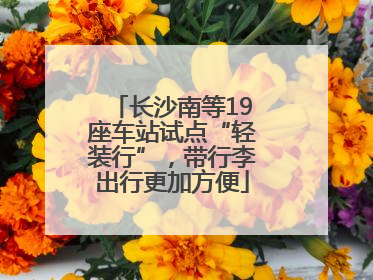 长沙南等19座车站试点“轻装行”，带行李出行更加方便
