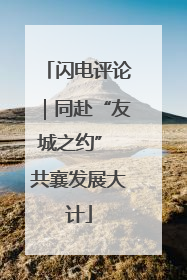 闪电评论｜同赴“友城之约” 共襄发展大计