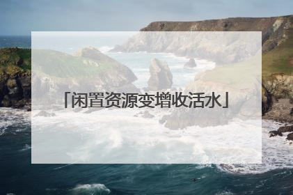 闲置资源变增收活水