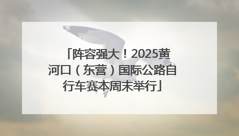 阵容强大！2025黄河口（东营）国际公路自行车赛本周末举行